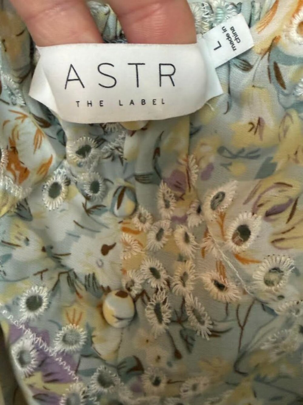 ASTR The Label Floral Tiered Maxi Dress Size Large Romantic Cottagecore - Picture 4 of 4